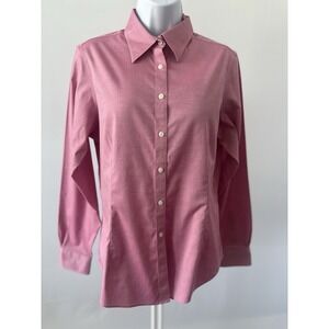 Women's Brooks Brothers 346 Rose Pink Sz: 12 Button Down Oxford Shirt (b61)